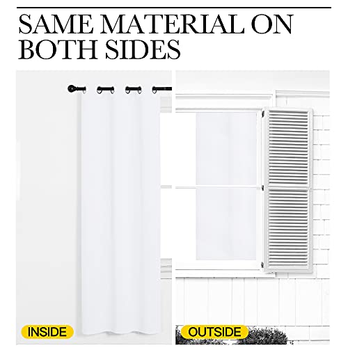 Draperies Curtains Panels (Pure White / 34"W x 48"L (Pack of 2))