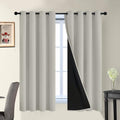 Cream Beige 100% Blackout Curtains 63 Inches Long 52" Wide 2 Panels (52"W x 63"L (Pack of 2) / Cream Beige)