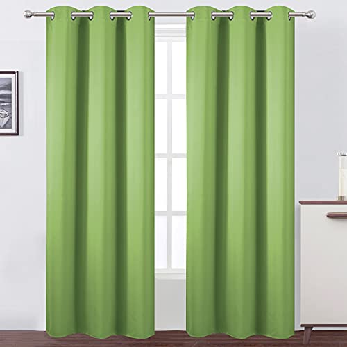 Light Green Thermal Blackout Curtains (Light Green / 38"W x 84"L (Pack of 2))