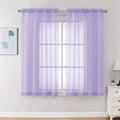 Lilac Sheer Curtains 45 Inch Long 2 Panels (Lilac / 42"W x 45"L (Pack of 2))
