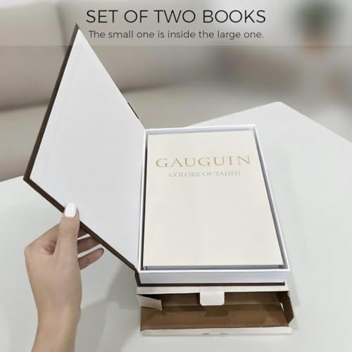 Premium Linen Faux Book Box Set of 2 (Beige-Green)