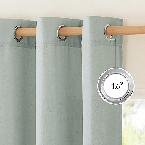 Thick Linen Sage Green Curtains 72 inches Long (Sage Green / 55"W x 72"L (Pack of 2))