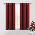 Christmas Bedroom Curtains Blackout Draperies (Burgundy Red / 42"W x 54"L (Pack of 2))
