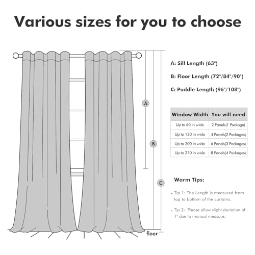 Velvet Curtains 52x90 inches 2 Panels Olive Green Blackout Curtains (Olive Green / 52"W x 90"L (Pack of 2))