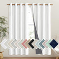 100% Absolutely Blackout Linen Curtains with Thermal Insulated Liner (52"W x 72"L (Pack of 2) / Greyish White)