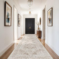 4x10 Washable Hallway Runner Rug (Ivory/Beige / 4x10)