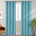Aqua Blue Room Darkening Curtains 95 Inch for Living Room (Aqua / 52"W x 95"L (Pack of 2))