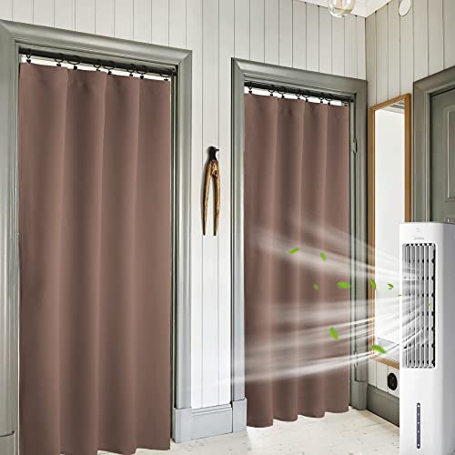 Blackout Curtains for Bedroom Living Dining Room 84 inches Long (Mocha / 42"W x 84"L (Pack of 2))