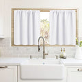 Cafe Curtains 24 inch Length (Pure White / 42"W x 24"L (Pack of 2))