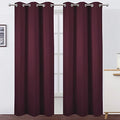 Burgundy Red Thermal Blackout Curtains (Burgundy Red / 38"W x 84"L (Pack of 2))