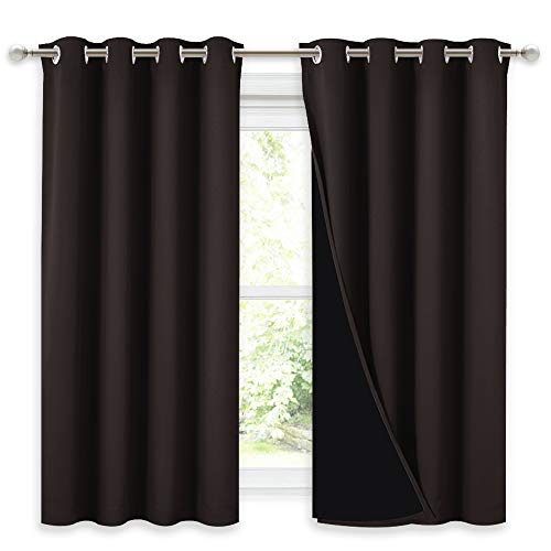 Truly Blackout Curtains 54 inches Length (Brown / 52"W x 54"L (Pack of 2))