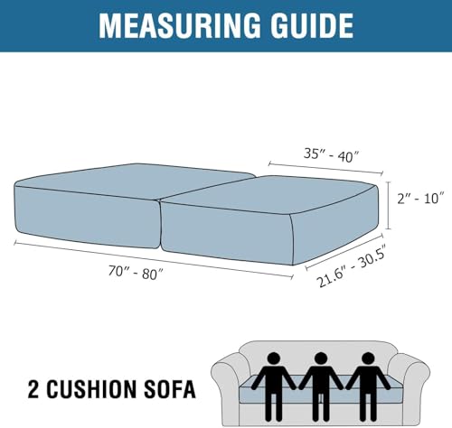 Velvet Stretch Couch Cushion Cover Plush Cushion Slipcover for Chair Loveseat Sofa Cushion Furniture Protector Seat Cushion Sofa Cover (Rust / 2 Cushion Sofa)
