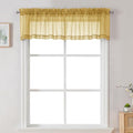 Gold Sheer Valances for Windows (Gold / 42"W x 16"L (Pack of 2))