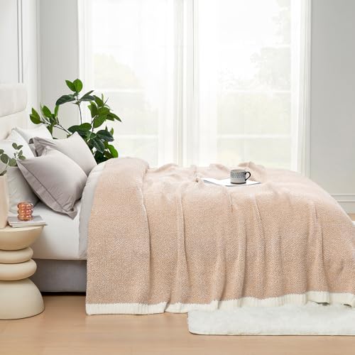 Twin XL Bed Blanket 66x90 inches (Heather Beige / Twin-XL (66"x90"))
