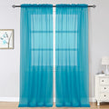Marine Sheer Curtains 96 Inch Length (Marine / 42"W x 96"L (Pack of 2))