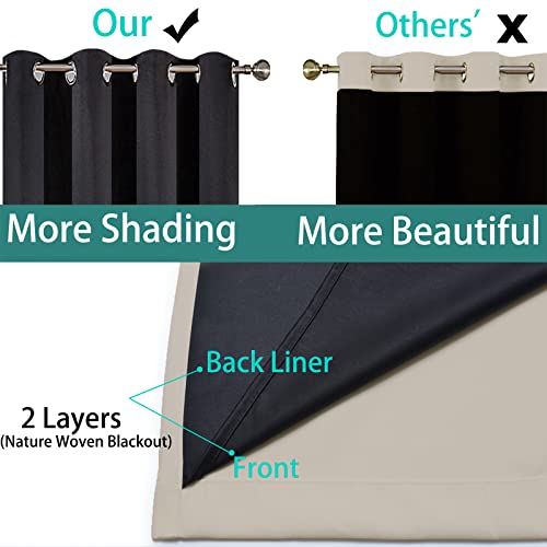 Natural 100% Blackout Patio Door Curtain Panels W100 x L96 (100"W x 96"L (Pack of 1) / Natural)