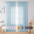 Sky Blue Sheer Curtains 84 Inches Long (Sky Blue / 42"W x 84"L (Pack of 2))
