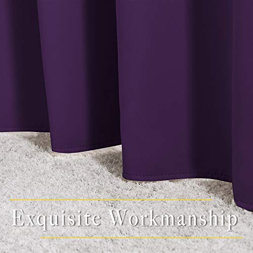 Blackout Curtains Drapery Panels (Royal Purple / 52"W x 84"L (Pack of 2))