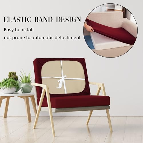 14PCS Patio Cushion Covers.Patio Furniture Couch SeatSlipcovers (Wine Red / 14PCS)