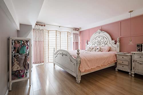 110''x17.7'' Pink Peel and Stick Wallpaper Contact Paper Modern Self Adhesive Wall Paper Removable Renter Friendly Textured Solid Color Shelf Cabinet Vinyl Roll (Rose Pink / 17.7" x 110")