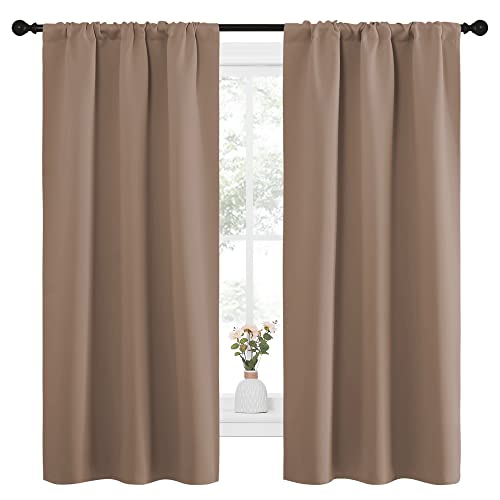 Kitchen Window Blackout Curtains (Cappuccino / 34"W x 63"L (Pack of 2))