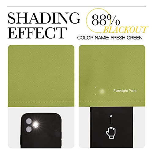 Room Darkening Curtains and Drapes for Window 95" L (Fresh Green / 80"W x 95"L (Pack of 2))