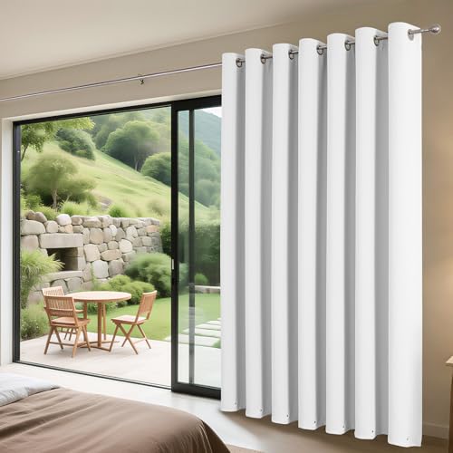 Blackout Patio Sliding Door Curtains (Pure White / 60"W x 96"L (Pack of 1))
