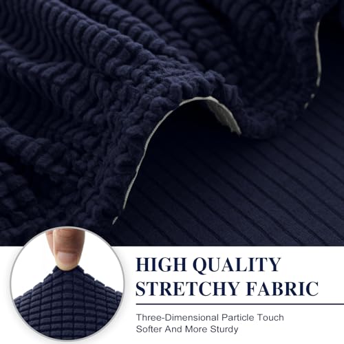 Couch Cushion Cover for Chaise Lounge & Sofa (Navy / Chaise Cover)