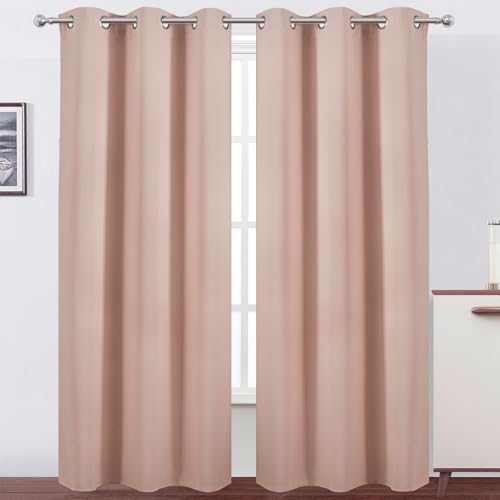 Blush Thermal Blackout Curtains (Blush / 42"W x 95"L (Pack of 2))