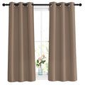 Blackout Curtains and Drapes for Bathroom (Cappuccino / 37"W x 48"L (Pack of 2))