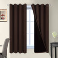 Chocolate Brown Blackout Curtains 63 Inches Long 52" Wide (52"W x 63"L (Pack of 2) / Chocolate Brown)