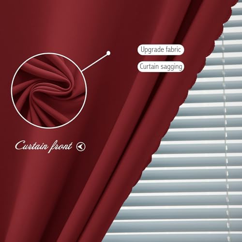 Self Adhesive Curtains (59"W x 84"L (Pack of 1) / Burgundy)