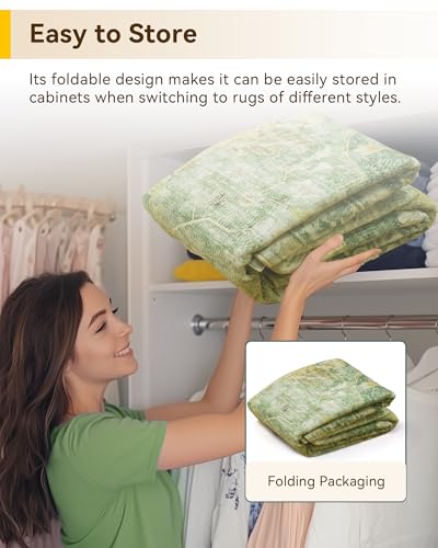 Washable Area Rug (Green/Yellow / 2' x 5' (Rectangular))
