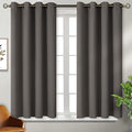 Grey Blackout Curtains for Bedroom 54 Inch Long (Grey / 46"W x 54"L (Pack of 2))