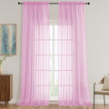 Sheer Light Pink Curtains 108 Inches Long 2 Panels Set (Light Pink / 59"W x 108"L (Pack of 2))