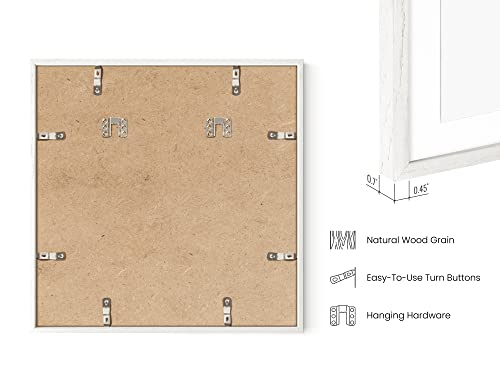 White Oak Wood 16x16 Picture Frames (Set of 09 / White Oak / 16x16 in)