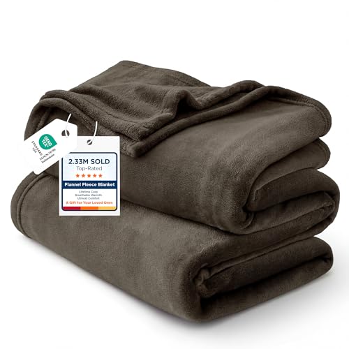 GentleSoft Fleece Blanket Twin Size Brown (Brown / Twin (60" X 80"))