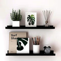 Black Floating Shelves for Wall Decor (Black / 23.6in)
