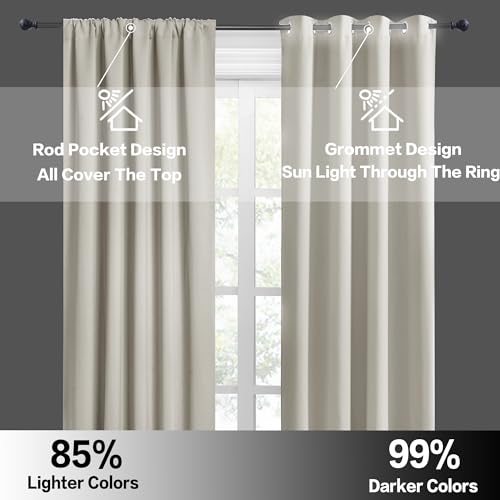 Cafe Curtains 24 inch Length (Natural / 42"W x 24"L (Pack of 2))