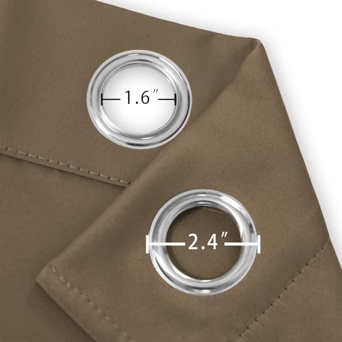 Brown Thermal Blackout Curtains (Brown / 42"W x 72"L (Pack of 2))