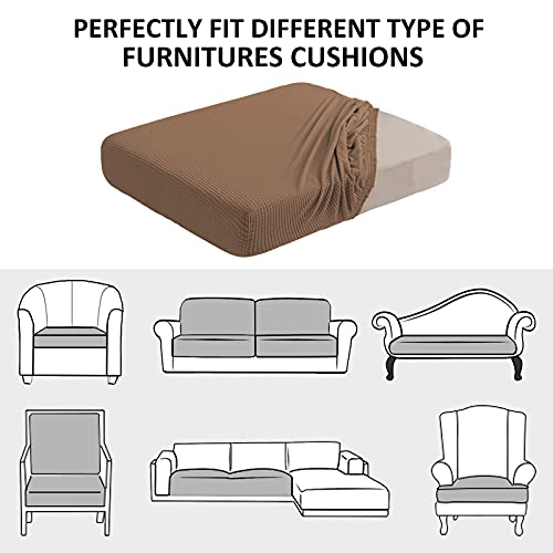 Water Resistant Couch Cushion Covers (Large / Coffee)