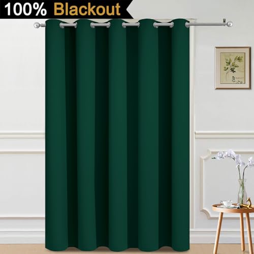 Dark Green Blackout Patio Door Curtain Panels W70 x L84 (70"W x 84"L (Pack of 1) / Dark Green)