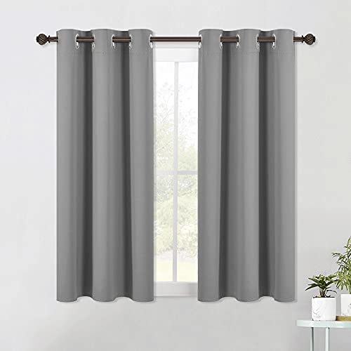 Bedroom Curtains Blackout Drapery Panels (Silver Gray / 42"W x 54"L (Pack of 2))