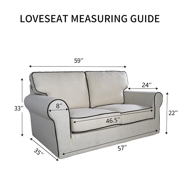 Reversible Quilted Couch Covers for Dogs Loveseat Sofa Cover 46.5” (Medium / Ivory/Ivory)