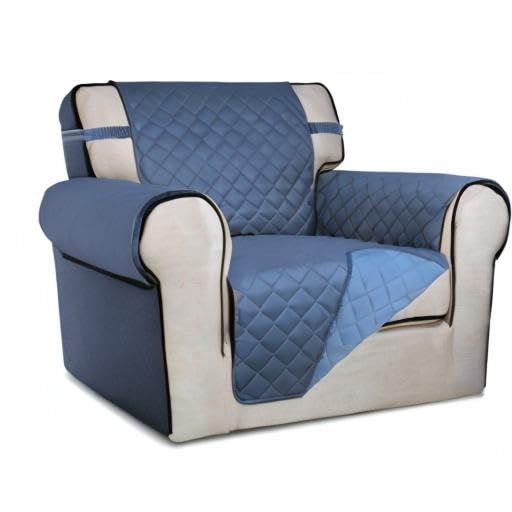 Reversible Chair Sofa Cover Dog Couch Covers for Sofa (Small / Dark Blue/Light Blue)