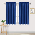 Blackout Curtains for Bedroom Living Room 52 x 45 Inch Long 2 Panels (Classic Blue / 52"W x 45"L (Pack of 2))