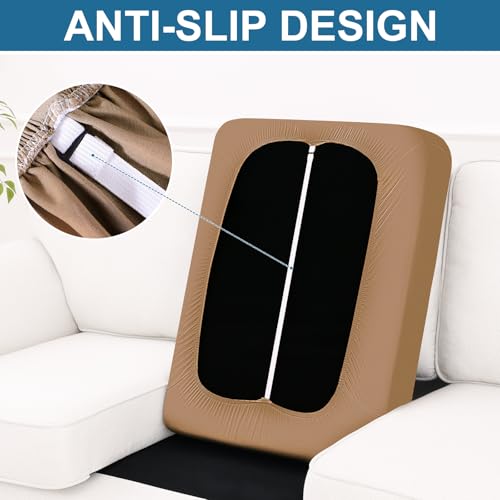 Couch Cushion Covers (Camel / Seat 1 Pack)