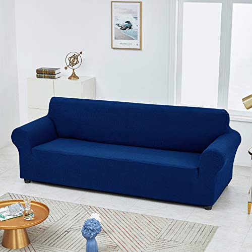 Stretch Loveseat Couch Cover (Classic Blue / Medium（55"-78"))