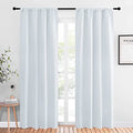 Kitchen Room Darkening Curtains (Greyish White / 42"W x 84"L (Pack of 2))