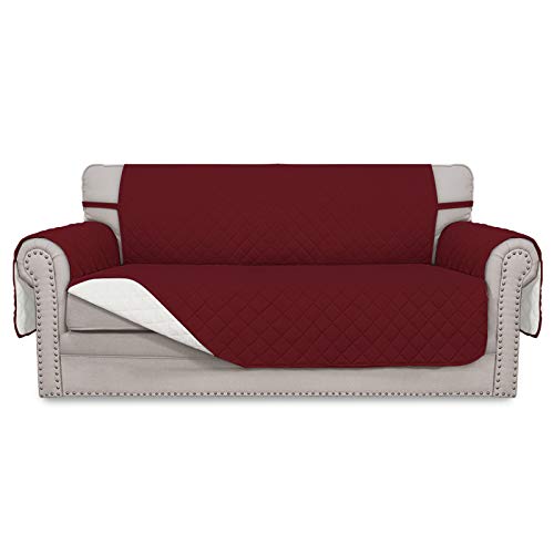 Reversible Couch Cover (Christmas Red/Ivory / Medium-XL Loveseat)